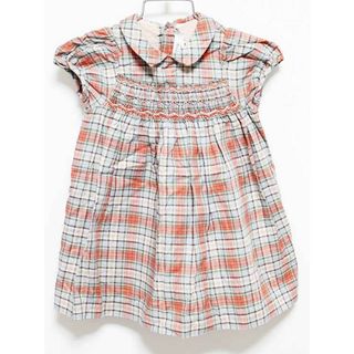 ‡ボンポワン/BONPOINT‡81cm 半袖ワンピース ブルー×オレンジ【中古】子供服 キッズ kids ベビー服 baby 女の子 夏 205032 onepi(ワンピース)