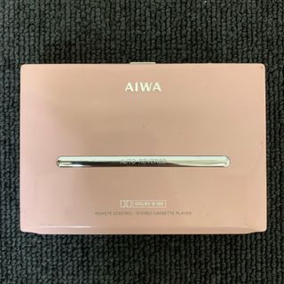 アイワ(aiwa)のAIWA アイワ ポータブルカセットプレーヤー HS-PL55 ピンク(ポータブルプレーヤー)