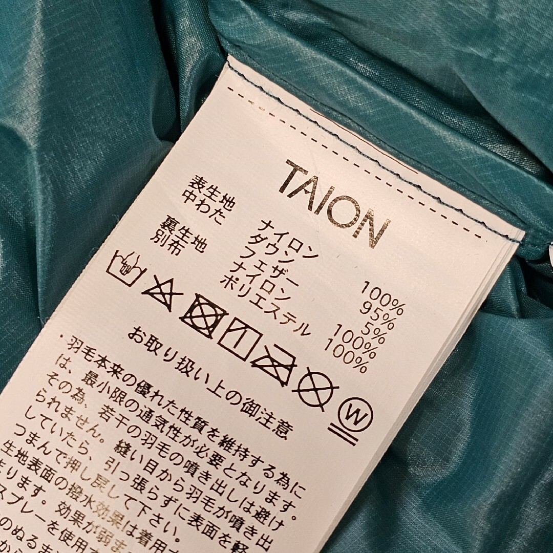 TAION(タイオン)のタイオン TAION  ダウンジャケット マウンテン  パッカブル 折りたたみ メンズのジャケット/アウター(ダウンジャケット)の商品写真