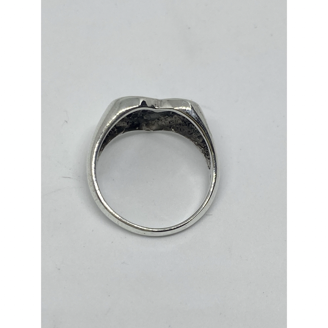 ミニハート　ポリッシュド　シグネット　愛印台シルバー925リング銀指輪17号Gブ メンズのアクセサリー(リング(指輪))の商品写真