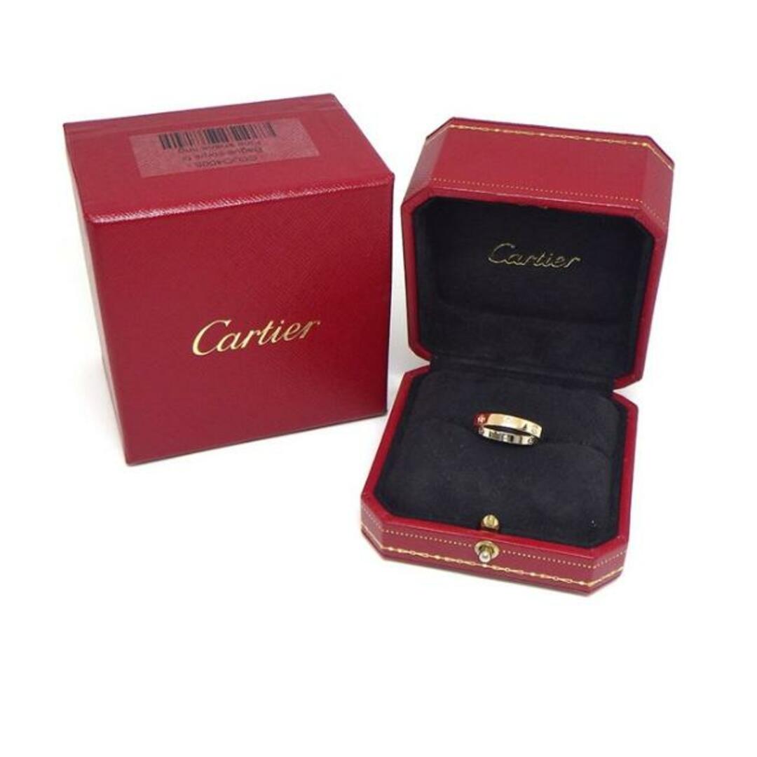 Cartier(カルティエ)のカルティエ Cartier リング ビーラブ 2バンド 6ポイント ハーフ ダイヤモンド K18PG K18WG 14号 / #53 【中古】 レディースのアクセサリー(リング(指輪))の商品写真