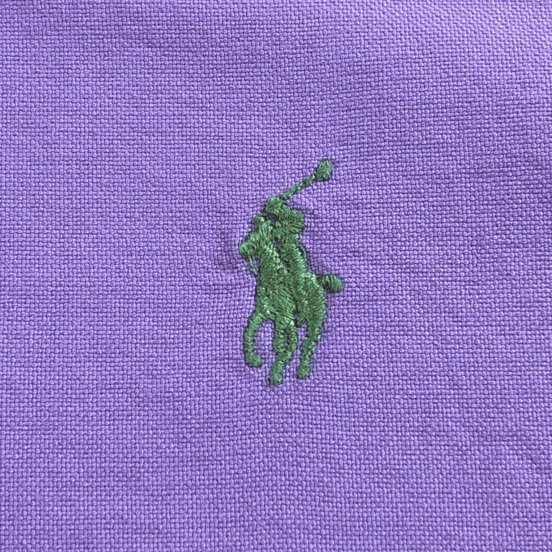 Ralph Lauren(ラルフローレン)のラルフローレン BD長袖シャツ 無地 パープル ポニー刺繍 US古着 ay4 メンズのトップス(シャツ)の商品写真