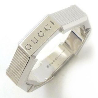 グッチ(Gucci)のグッチ GUCCI リング オクタゴナル ロゴ ストライプ K18WG 13号 【中古】(リング(指輪))