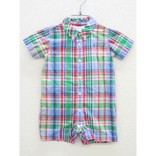 ラルフローレン(Ralph Lauren)の■ラルフローレン/Ralph Lauren■75cm 半袖ショートオール/カバーオール/ロンパース マルチカラー【中古】子供服 キッズ kids ベビー服 baby 男の子 夏 826032 onepi(カバーオール)