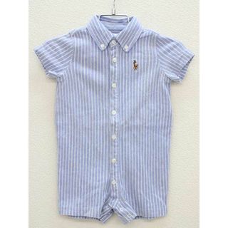 ■ラルフローレン/Ralph Lauren■75cm 半袖ショートオール/カバーオール/ロンパース 青×白【中古】子供服 キッズ kids ベビー服 baby 男の子 夏 826032 onepi