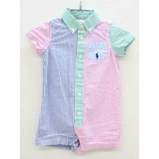 ラルフローレン(Ralph Lauren)の■ラルフローレン/Ralph Lauren■70cm 半袖ショートオール/カバーオール/ロンパース マルチカラー【中古】子供服 キッズ kids ベビー服 baby 男の子 夏 826032 onepi(カバーオール)