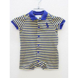 ラルフローレン(Ralph Lauren)の■ラルフローレン/Ralph Lauren■60cm 半袖ショートオール/カバーオール/ロンパース 黄×青【中古】子供服 キッズ kids ベビー服 baby 男の子 夏 826032 onepi(カバーオール)