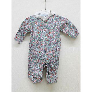 アニエスベー(agnes b.)の【春物 新入荷!】▼アニエスb/アニエスベー/agnes b. ENFANT▼80cm位(TU) カバーオール/ロンパース グレー×マルチ 【中古】子供服 キッズ kids ベビー服 baby 女の子 春秋 onepi 803042(カバーオール)