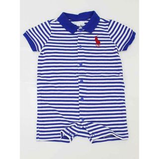 ラルフローレン(Ralph Lauren)の▽ラルフローレン/Ralph Lauren▽70cm 半袖カバーオール/ロンパース 青×白【中古】子供服 キッズ kids ベビー服 baby 男の子 夏 217022 onepi(カバーオール)