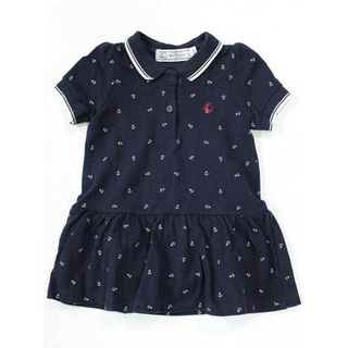 プチバトー(PETIT BATEAU)の☆プチバトー/PETIT BATEAU☆74cm 半袖ワンピオール 紺×白 【中古】子供服 キッズ kids ベビー服 baby 女の子 夏 035032 onepi(カバーオール)