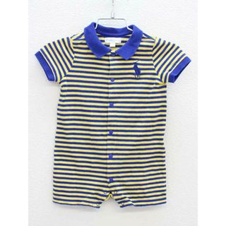 ラルフローレン(Ralph Lauren)の■ラルフローレン/Ralph Lauren■70cm 半袖ショートオール/カバーオール/ロンパース 黄×青【中古】子供服 キッズ kids ベビー服 baby 男の子 夏 826032 onepi(カバーオール)