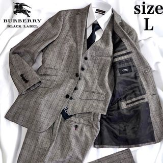 バーバリーブラックレーベル(BURBERRY BLACK LABEL)のバーバリーブラックレーベル スリーピース セットアップ スーツ 日本製 千鳥格子(セットアップ)