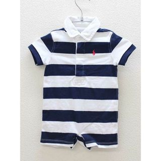 ラルフローレン(Ralph Lauren)の■ラルフローレン/Ralph Lauren■70cm 半袖ショートオール/カバーオール/ロンパース 紺×白【中古】子供服 キッズ kids ベビー服 baby 男の子 夏 526032 onepi(カバーオール)