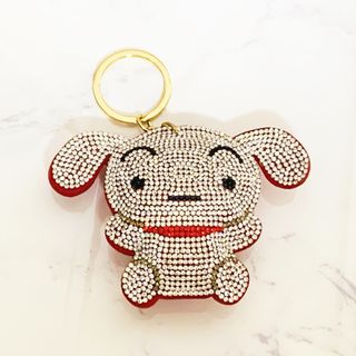 【匿名配送】クレヨンしんちゃん　犬　シロキラキラキーホルダー　未使用　非売品