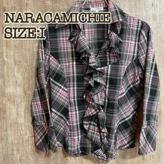 ナラカミーチェ(NARACAMICIE)のNARACAMICIE ナラカミーチェ　シャツ　ブラウス　黒×ピンクチェック Ⅰ(シャツ/ブラウス(長袖/七分))