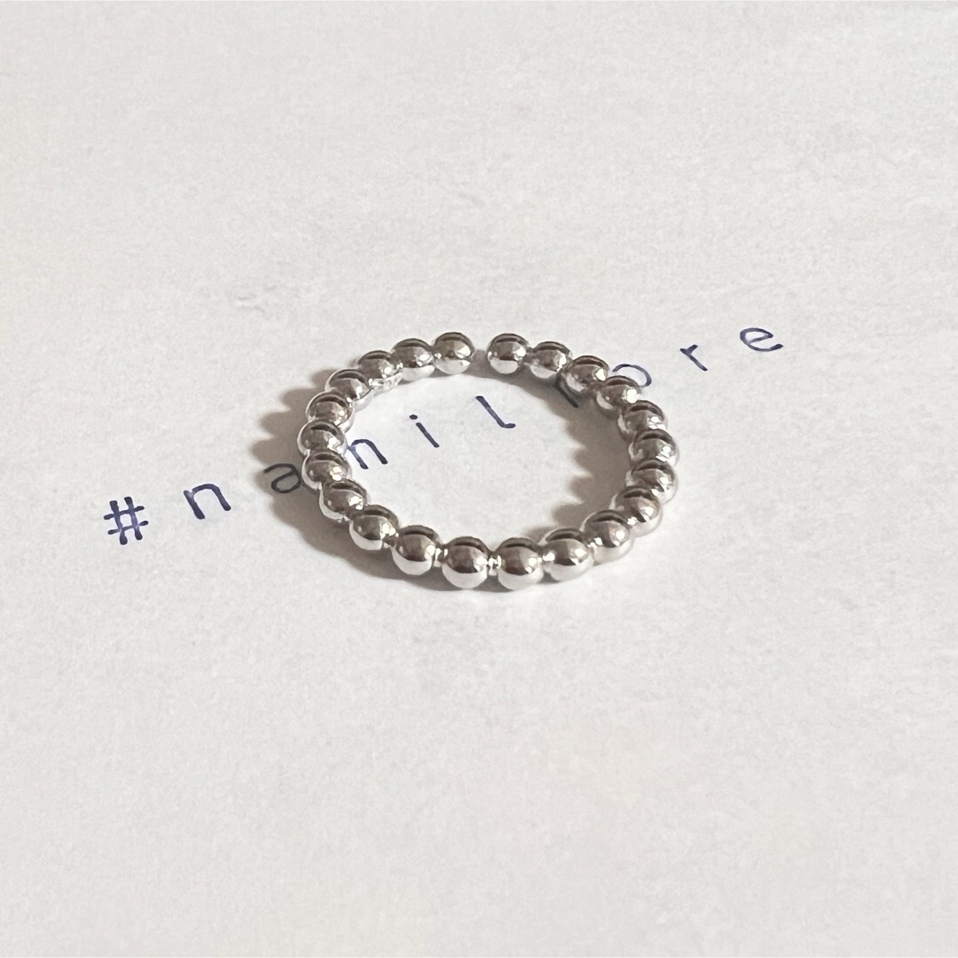 シルバーリング 925 銀 ボールチェーン ビーズ  ミニマリスト 韓国 指輪② メンズのアクセサリー(リング(指輪))の商品写真