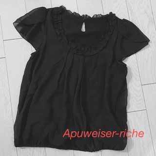 アプワイザーリッシェ(Apuweiser-riche)のApuweiser-richeアプワイザーリッシェ　トップス　ブラック(シャツ/ブラウス(半袖/袖なし))