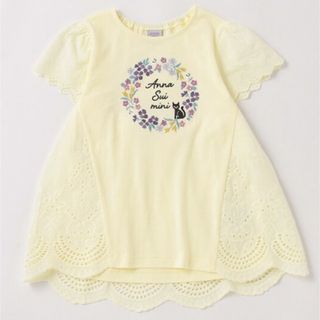 アナスイミニ(ANNA SUI mini)の新品★アナスイミニ 花猫刺しゅう半袖Tシャツ(Tシャツ/カットソー)