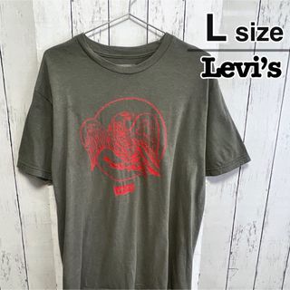 リーバイス(Levi's)のLevi’s　Tシャツ　Lサイズ　グレー　プリント　イーグル　ロゴ　USA古着(Tシャツ/カットソー(半袖/袖なし))