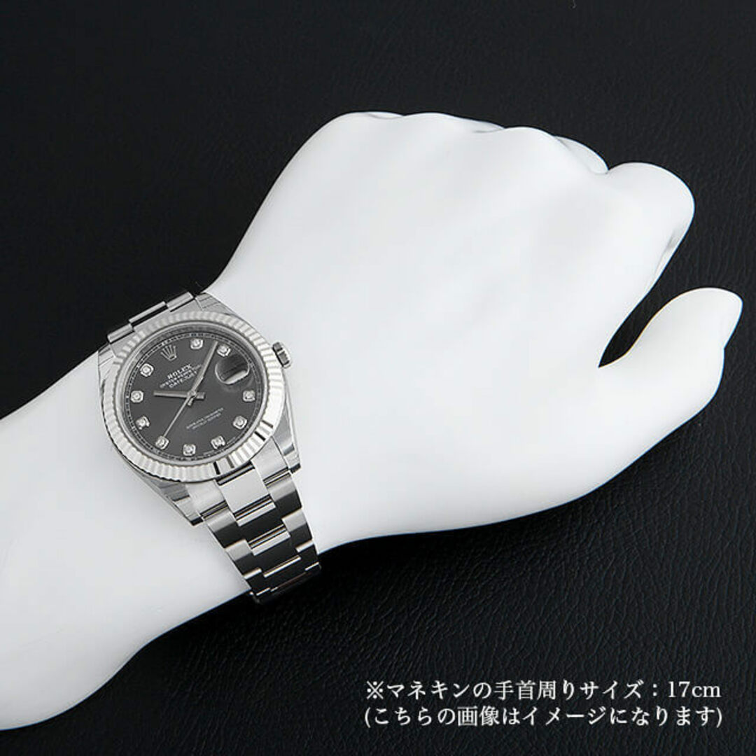 ROLEX(ロレックス)のロレックス デイトジャスト41 10Pダイヤ 126334G スレート (グレー)  3列 オイスターブレス ランダム番 メンズ 中古 腕時計 メンズの時計(腕時計(アナログ))の商品写真