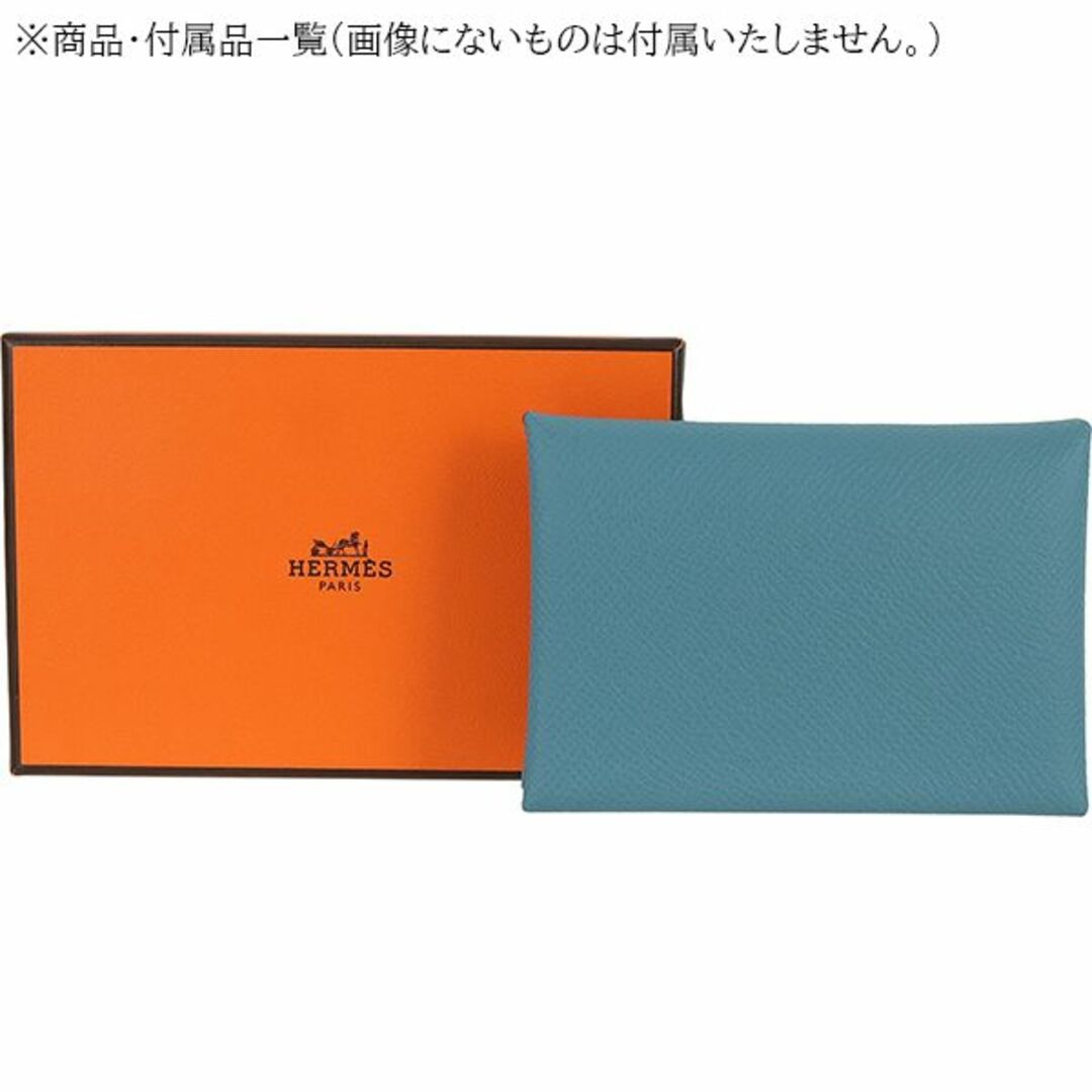 Hermes(エルメス)のエルメス カルヴィ デュオ コンパクト カードケース コインケース 二つ折り財布 ミニ財布 ミニウォレット エプソン ニューブルージーン ブルー 新品 h-g961 レディースのファッション小物(コインケース)の商品写真