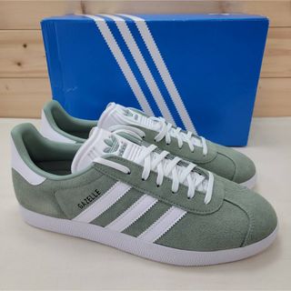 アディダス(adidas)のアディダス ガゼル シルバー グリーン 27cm(スニーカー)