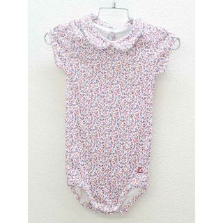 プチバトー(PETIT BATEAU)の新品 未使用品■プチバトー/PETIT BATEAU■86cm 半袖ボディオール/カバーオール/ロンパース 白×赤×青 子供服 キッズ kids ベビー服 baby 女の子 夏 726032 onepi(カバーオール)