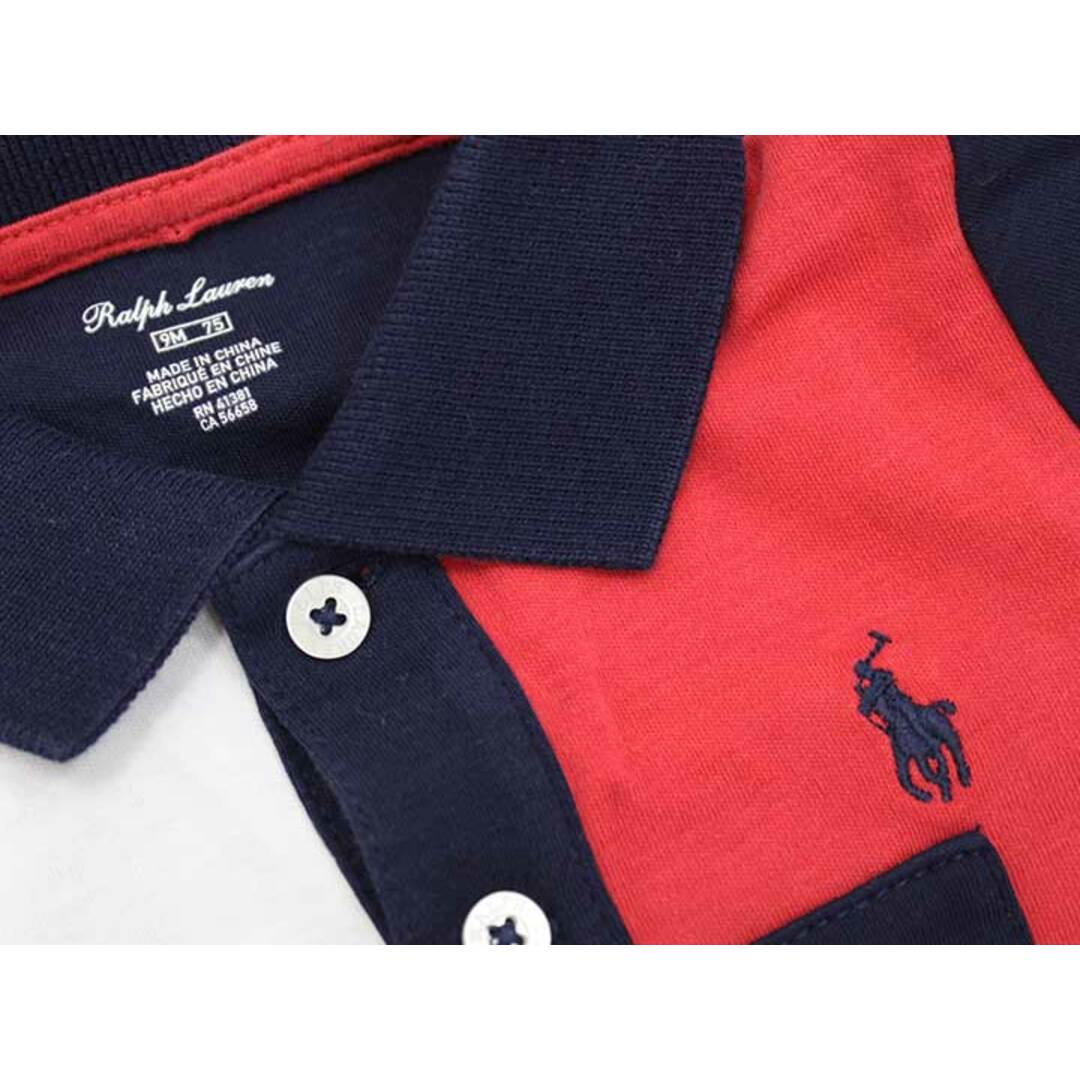 Ralph Lauren(ラルフローレン)の◇ラルフローレン/Ralph Lauren◇75cm 半袖ショートオール/カバーオール/ロンパース マルチカラー【中古】子供服 キッズ kids ベビー服 baby 男の子 夏 117032 onepi キッズ/ベビー/マタニティのベビー服(~85cm)(カバーオール)の商品写真