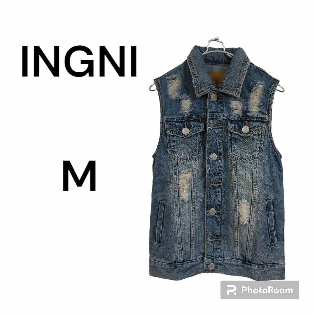 INGNI(イング)の新品【INGNI】イング デニム　ジーンズ　ジャケット 　バイク　夏　運転　車 メンズのジャケット/アウター(Gジャン/デニムジャケット)の商品写真
