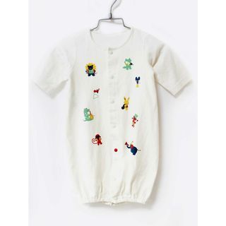 familiar - 【春物 新入荷!】[ファミリア/familiar]55cm 長袖2wayオール/カバーオール/ロンパース 白【中古】子供服 キッズ kids ベビー服 baby 男の子 女の子 春秋 onepi 213042