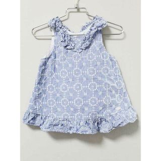 《タルティーヌエショコラ/Tartine et Chocolat》80-90cm ノースリーブワンピース ×ブルマセット ブルー×白【中古】子供服 キッズ kids ベビー服 baby 女の子 夏 905032 onepi