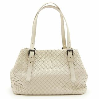 ボッテガヴェネタ(Bottega Veneta)の良品 BOTTEGA VENETA トートバッグ イントレチャート ナッパ ミニ チェスタバッグ 481709 ホワイト系 イタリア製 ボッテガ ヴェネタ 白 ハンドバッグ(トートバッグ)