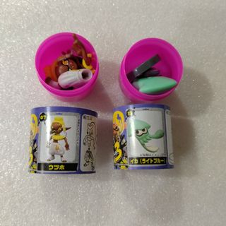 ウツホ　＆　イカ(ライトブルー)　２個セット　スプラトゥーン3　チョコエッグ(キャラクターグッズ)