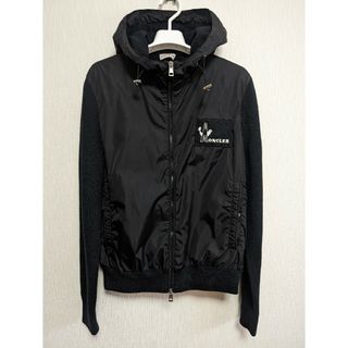 モンクレール(MONCLER)のMONCLERニットジャケット　黒(ダウンジャケット)