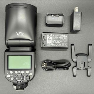 〈中古超美品〉キヤノン用GODOX V1c ラウンド形ストロボ(ストロボ/照明)