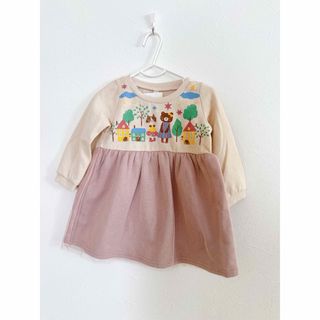 子供服　キッズ　ワンピース　裏起毛　90(ワンピース)