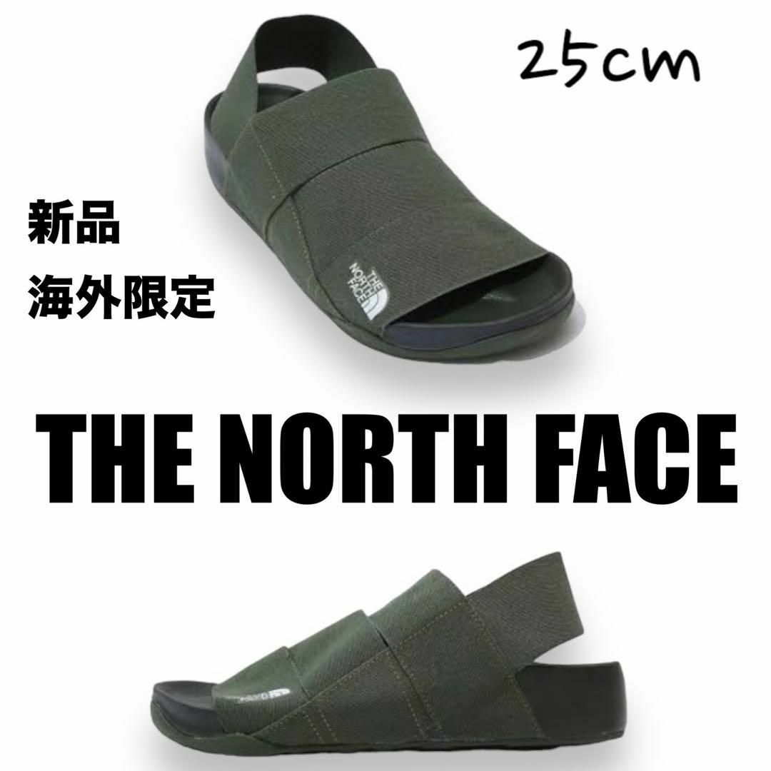 THE NORTH FACE(ザノースフェイス)の新品⭐️ノースフェイス　レディースサンダル　カーキ　25cm 韓国限定 レディースの靴/シューズ(サンダル)の商品写真