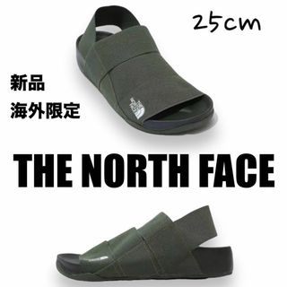 ザノースフェイス(THE NORTH FACE)の新品⭐️ノースフェイス　レディースサンダル　カーキ　25cm 韓国限定(サンダル)