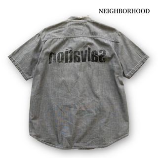 ネイバーフッド(NEIGHBORHOOD)の【NEIGHBORHOOD】ネイバーフッド ダメージ加工半袖シャツ バンドカラー(シャツ)