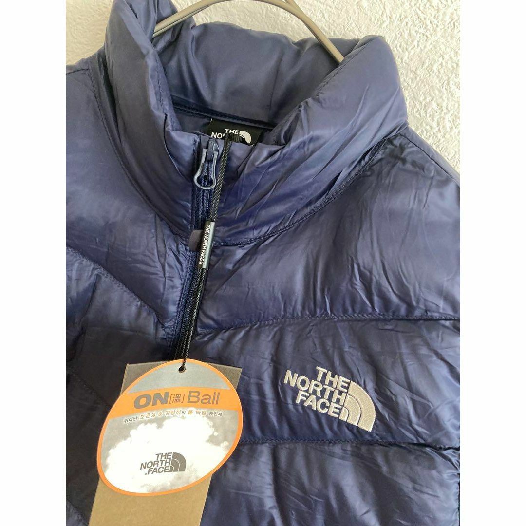 THE NORTH FACE(ザノースフェイス)の新品⭐️ノースフェイス　キッズダウンベスト　ネイビー　150 韓国限定 キッズ/ベビー/マタニティのキッズ服男の子用(90cm~)(ジャケット/上着)の商品写真