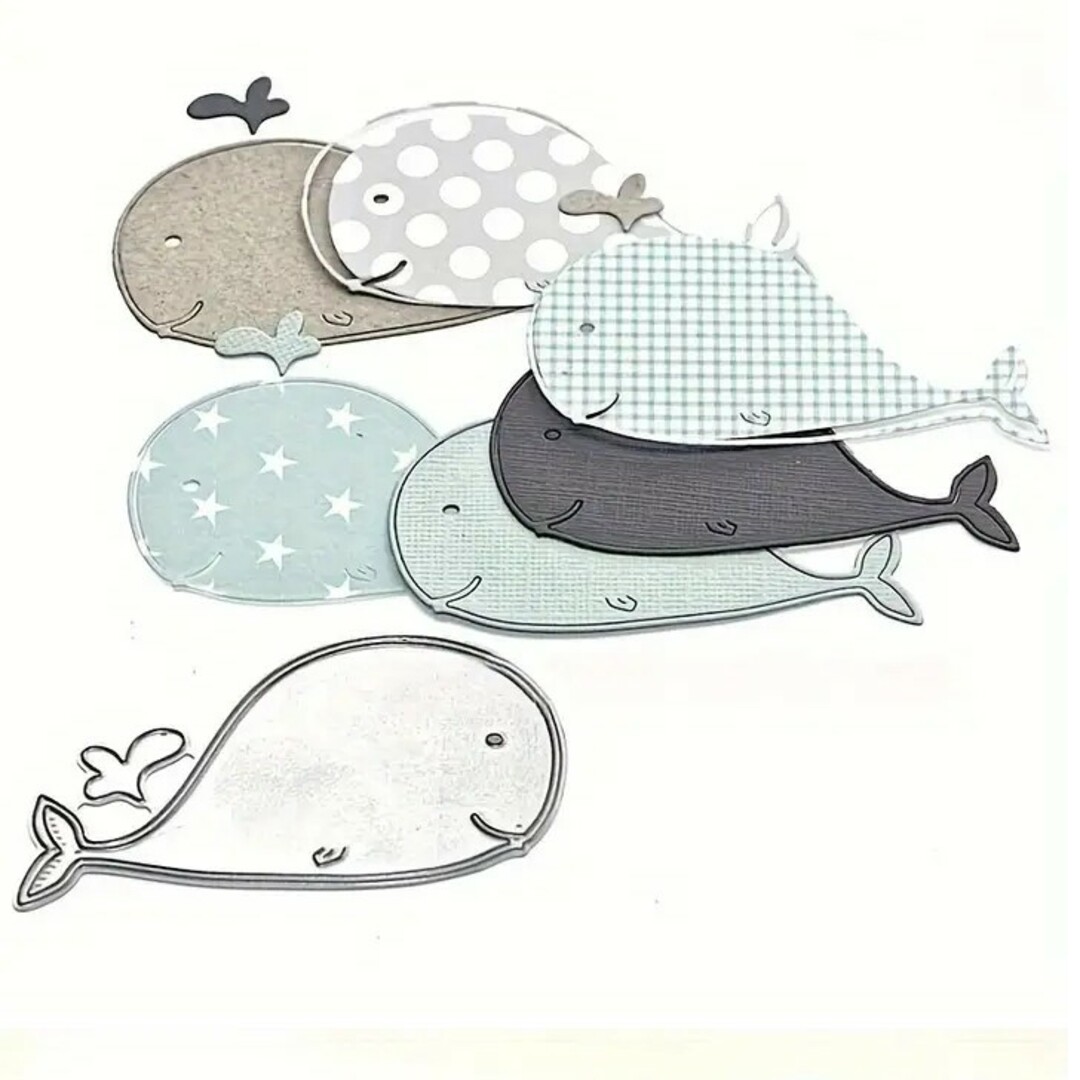 クジラのカッティングダイ ハンドメイドの素材/材料(型紙/パターン)の商品写真