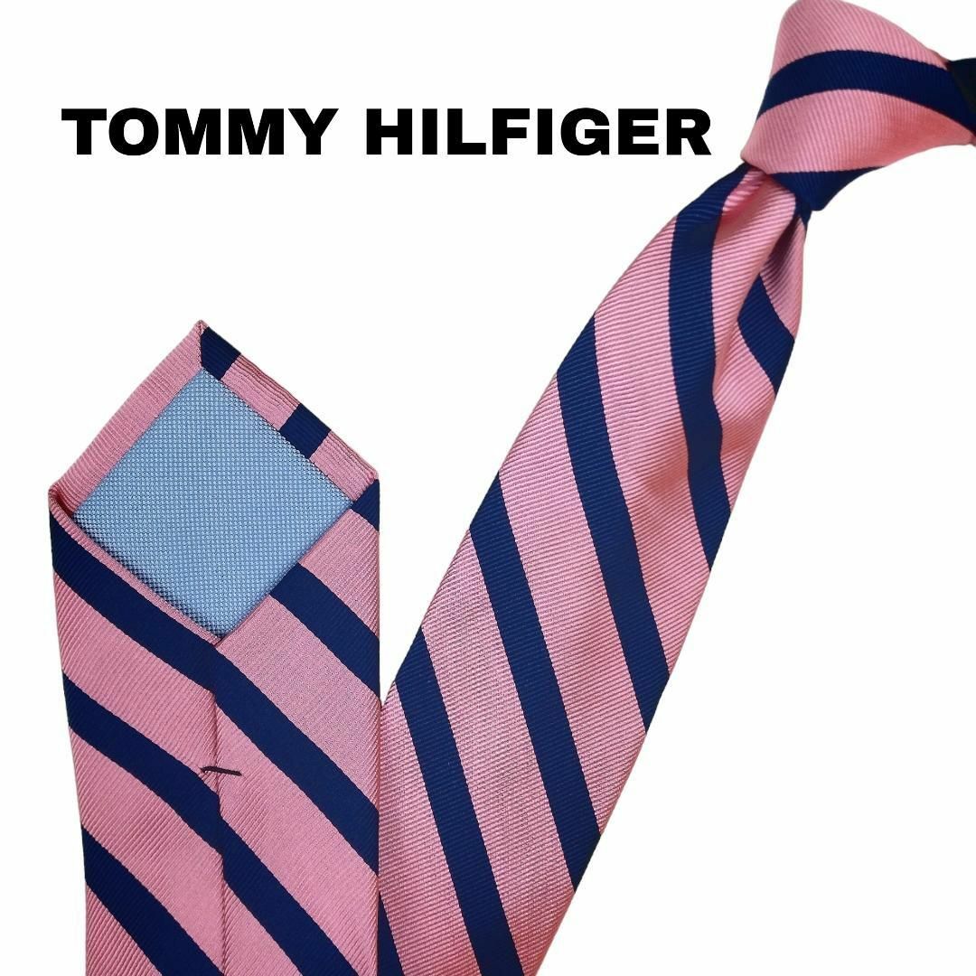 TOMMY HILFIGER(トミーヒルフィガー)のトミーヒルフィガー ネクタイ ストライプ柄 シルク100% au6 メンズのファッション小物(ネクタイ)の商品写真