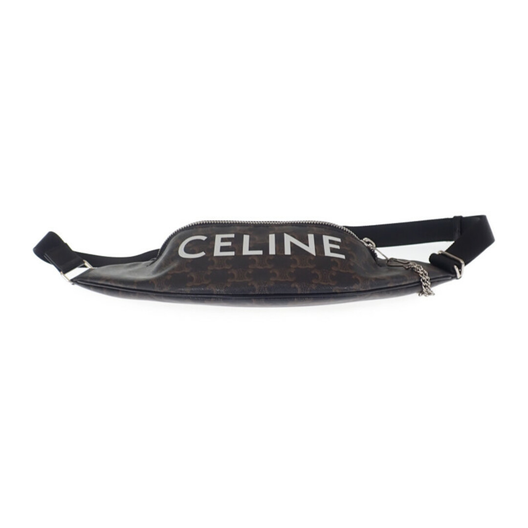 celine(セリーヌ)の【中古】【ABランク】CELINE セリーヌ トリオンフ ボディバッグ ウエストバッグ 195972DFV.38NN PU ブラック×ブラウン メンズ レディース【ISEYA】 メンズのバッグ(ウエストポーチ)の商品写真