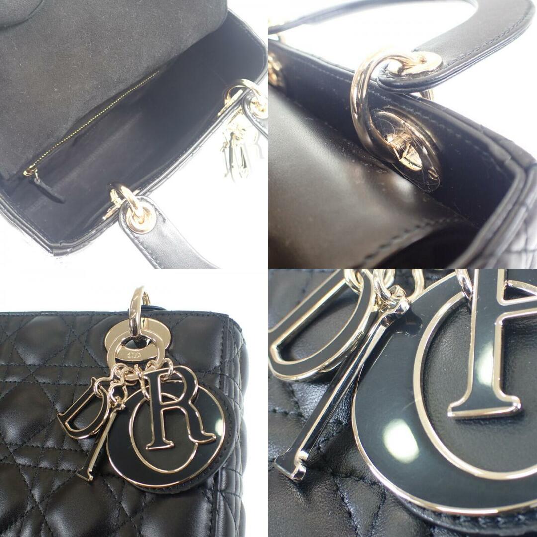 Christian Dior(クリスチャンディオール)の【中古】【SAランク】Christian Dior クリスチャン ディオール Lady Dior My ABCDior バッグ スモール 2way M0538OCEA_M900 ラムスキン ブラック【ISEYA】 レディースのバッグ(その他)の商品写真