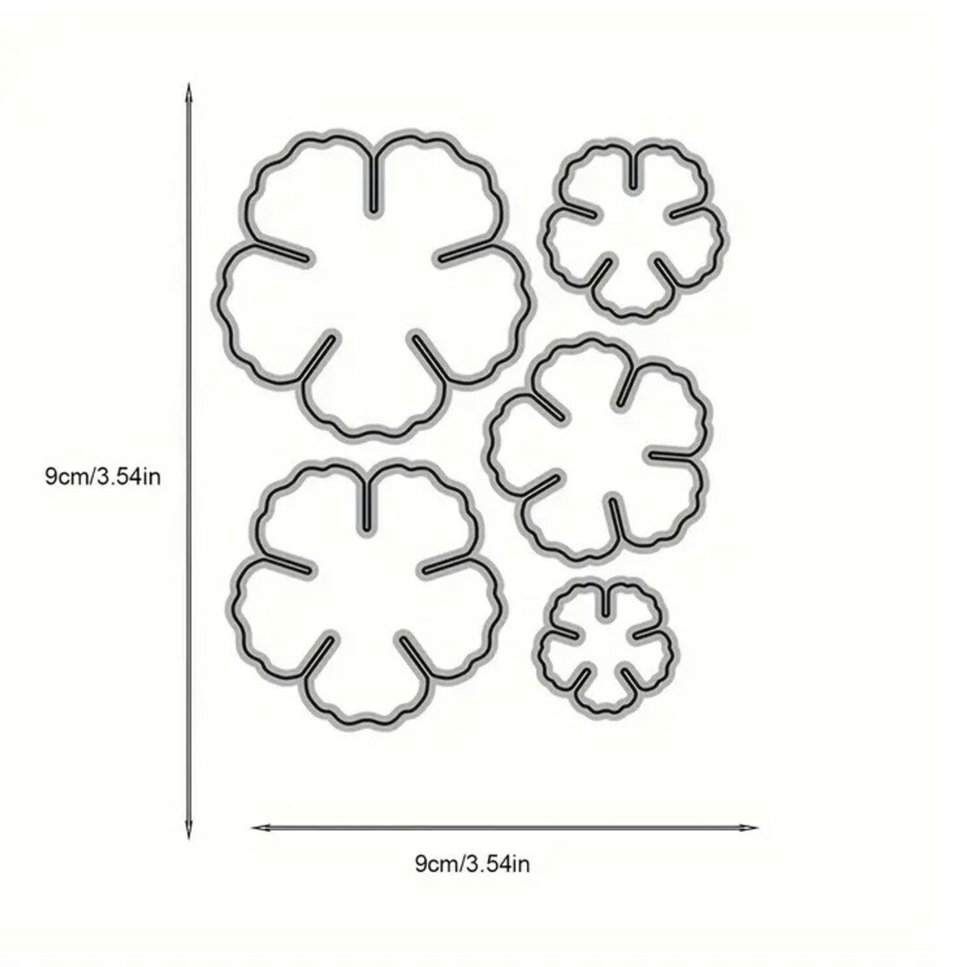 3D フラワー カッティングダイ ハンドメイドの素材/材料(型紙/パターン)の商品写真
