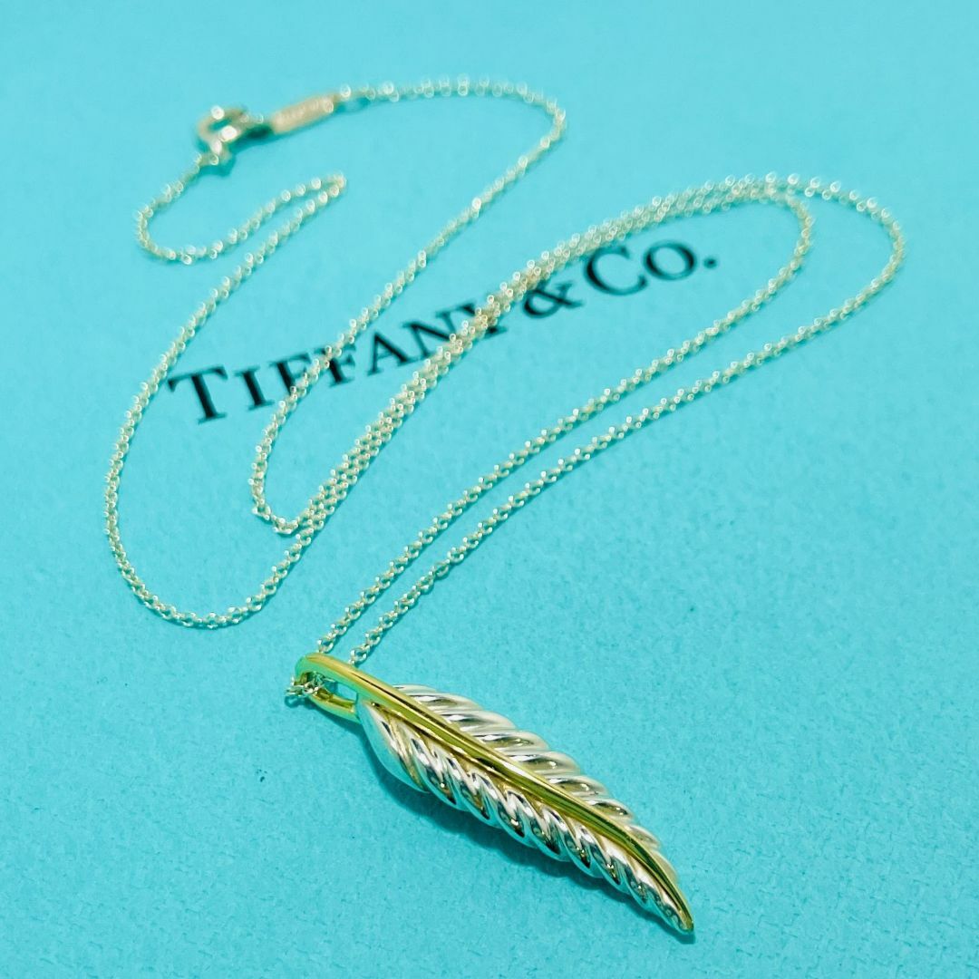Tiffany & Co.(ティファニー)のティファニー コンビ フェザー ネックレス リーフ  シルバー★821 メンズのアクセサリー(ネックレス)の商品写真