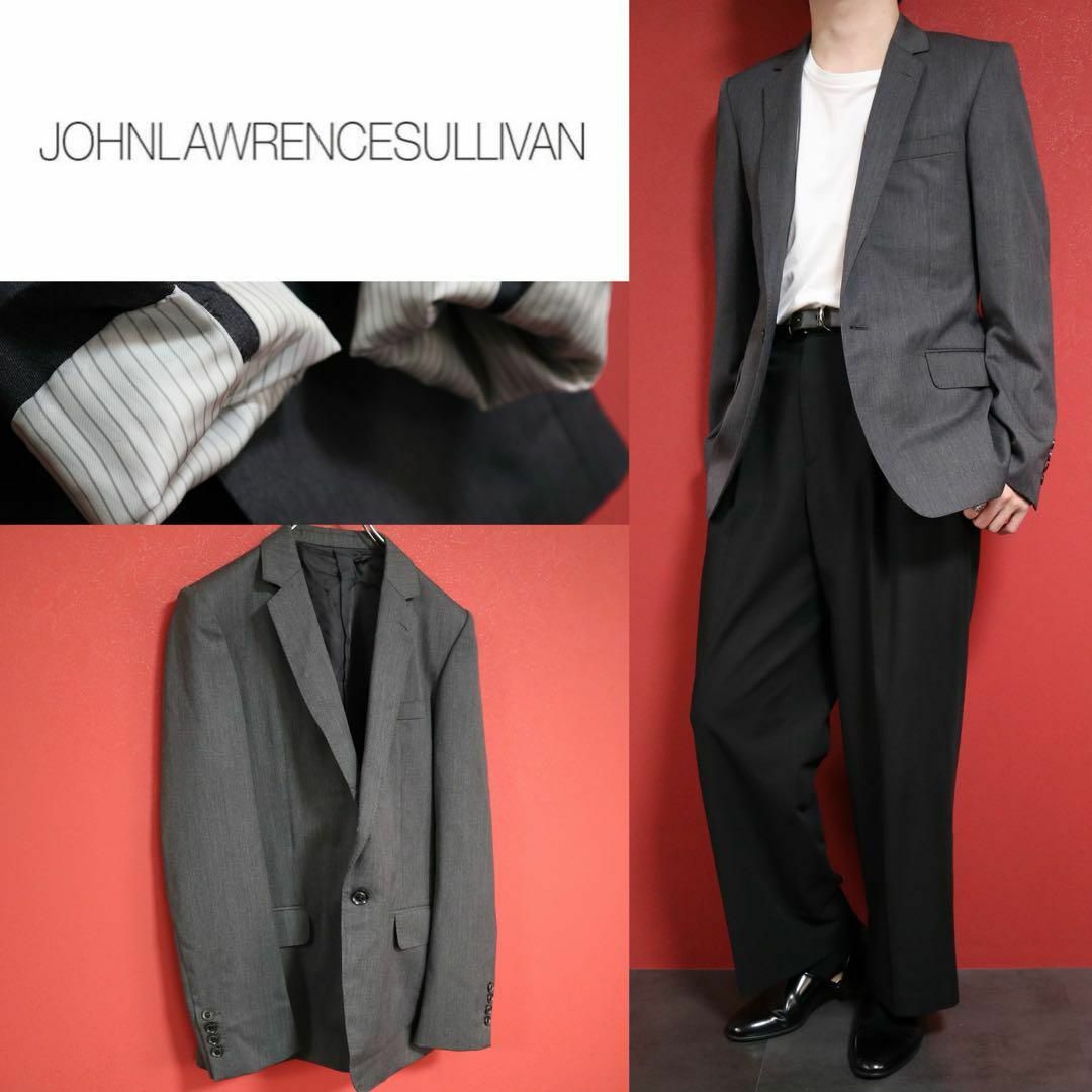 JOHN LAWRENCE SULLIVAN(ジョンローレンスサリバン)の【極美品】JOHN LAWRENCE SULLIVAN 裏地ロゴ ジャケット メンズのジャケット/アウター(テーラードジャケット)の商品写真