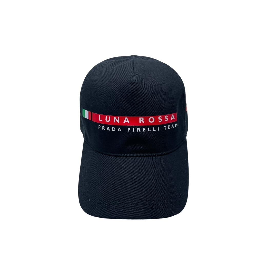 PRADA(プラダ)の極美品 PRADA プラダ ルナロッサ ピレリ キャップ ブラック LRH018 LUNA ROSSA ロゴ 帽子 小物 ネロ サイズXXS 中古 61056 メンズの帽子(キャップ)の商品写真