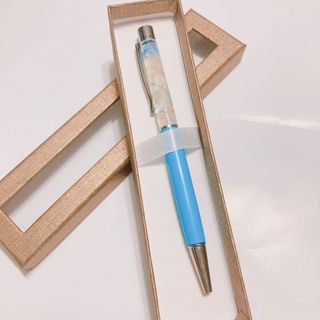 ハーバリウムボールペン水色(その他)