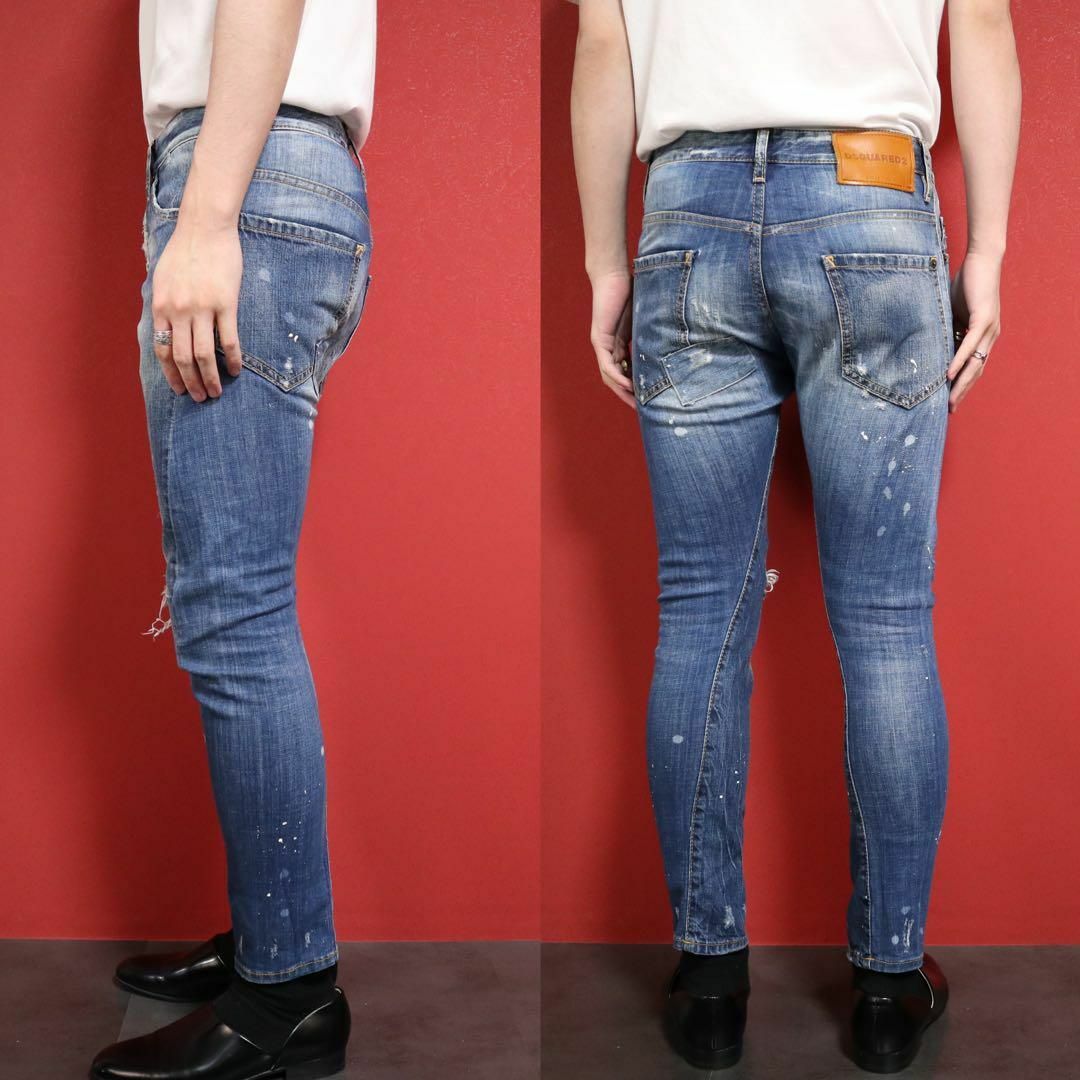 激渋】DSQUARED2 イタリア製 ダメージ加工 クラッシュデザイン 激渋】DSQUARED2 イタリア製 ダメージ加工 クラッシュデザイン